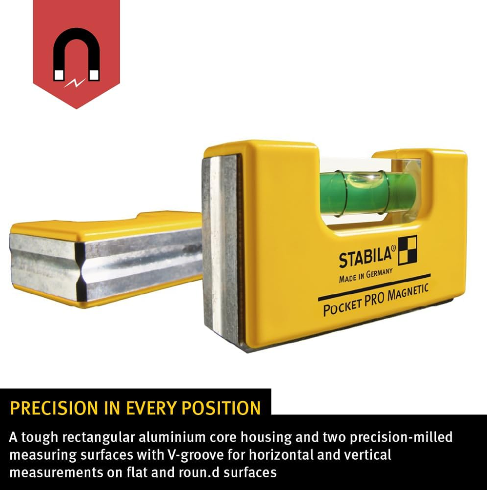 Stabila Pocket Level Pro Magnetic with Holster