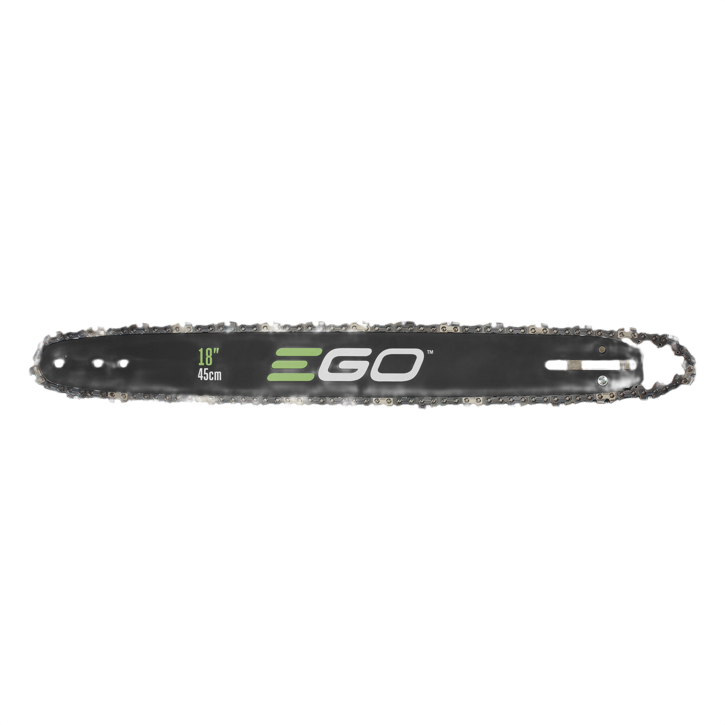 18-inch black chainsaw bar and chain with EGO logo for power tool accessories and saw maintenance tasks under $100