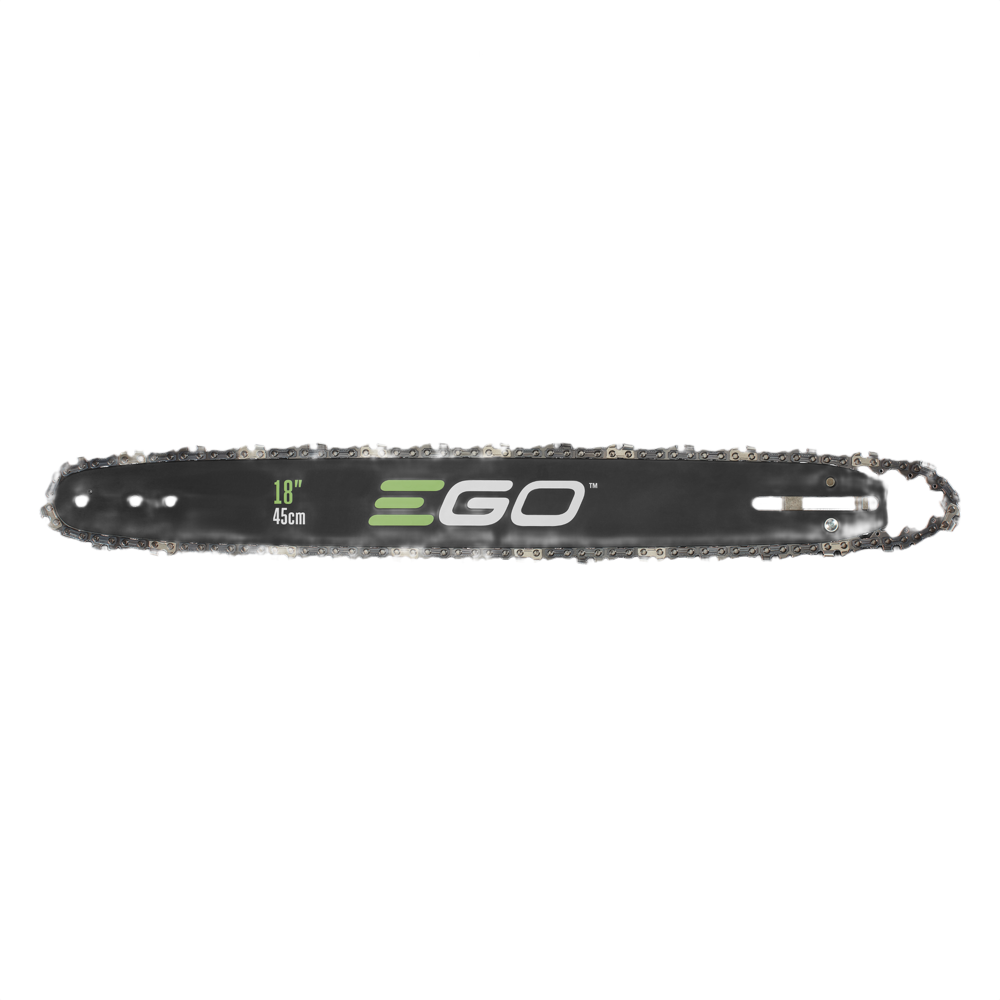 18-inch black chainsaw bar and chain with EGO logo for power tool accessories and saw maintenance tasks under $100