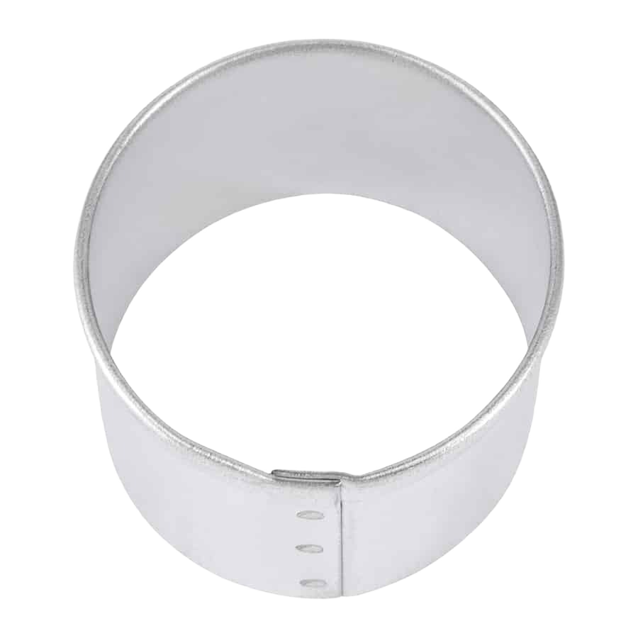 Round tinplated steel biscuit cutter measuring 3.1 inches for baking in kitchenware and bakeware collections under $50