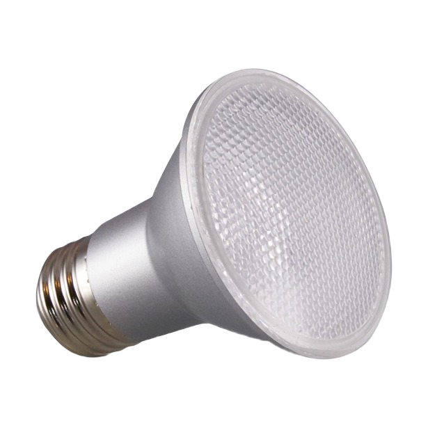 6.5 watt PAR20 LED warm white floodlight bulb with frosted lens for energy-efficient home lighting projects