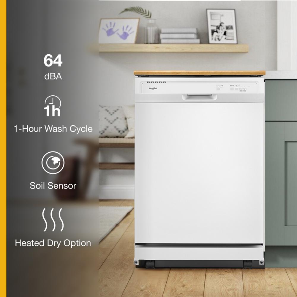 White heavy-duty dishwasher with soil sensor and heated dry option in Kitchen & Kitchenware collection