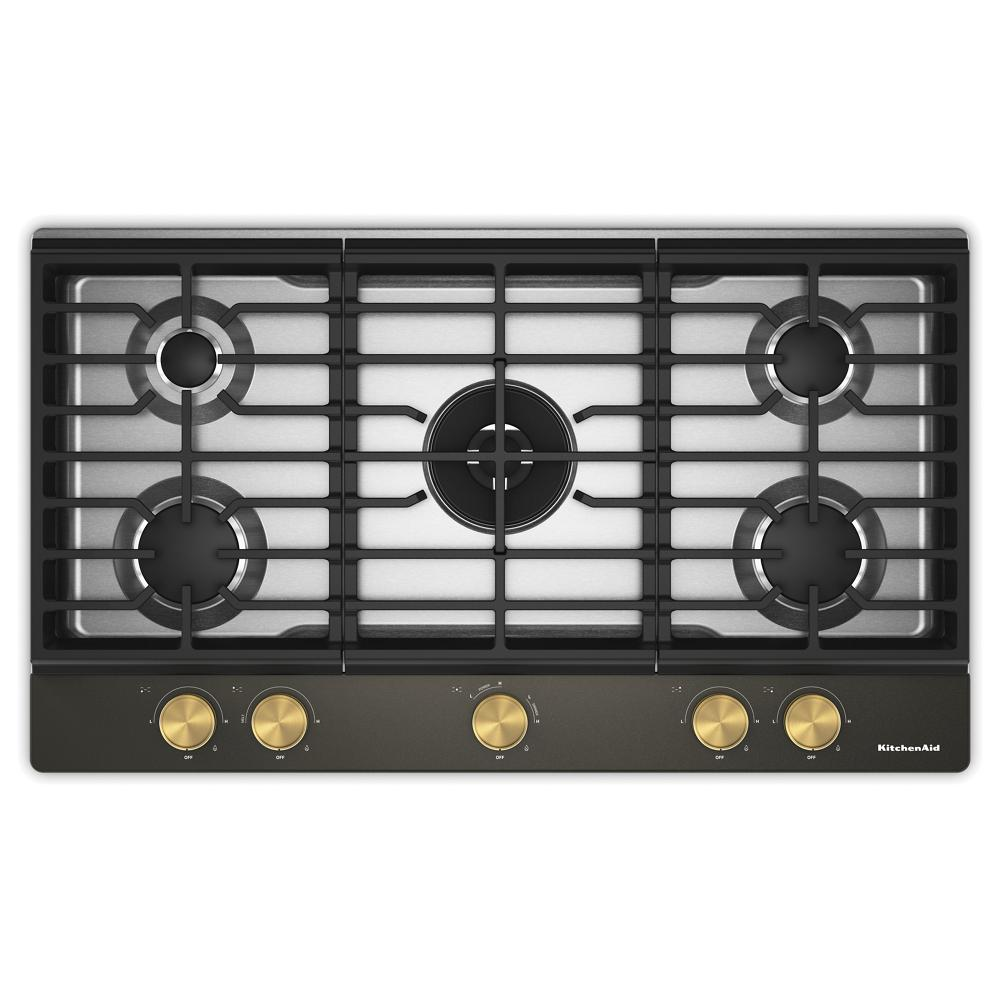 KitchenAid® 36 in. Gas Cooktop with 5 Burners and Integrated Wok Grate