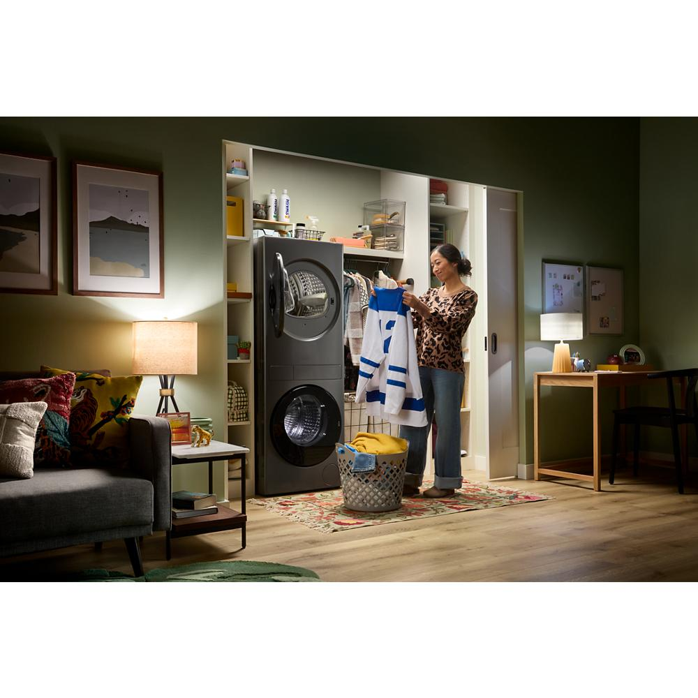 Compact ENERGY STAR® Ventless Heat Pump Laundry Tower with 2.7-cu ft Washer and Electric 4.3-cu ft Dryer