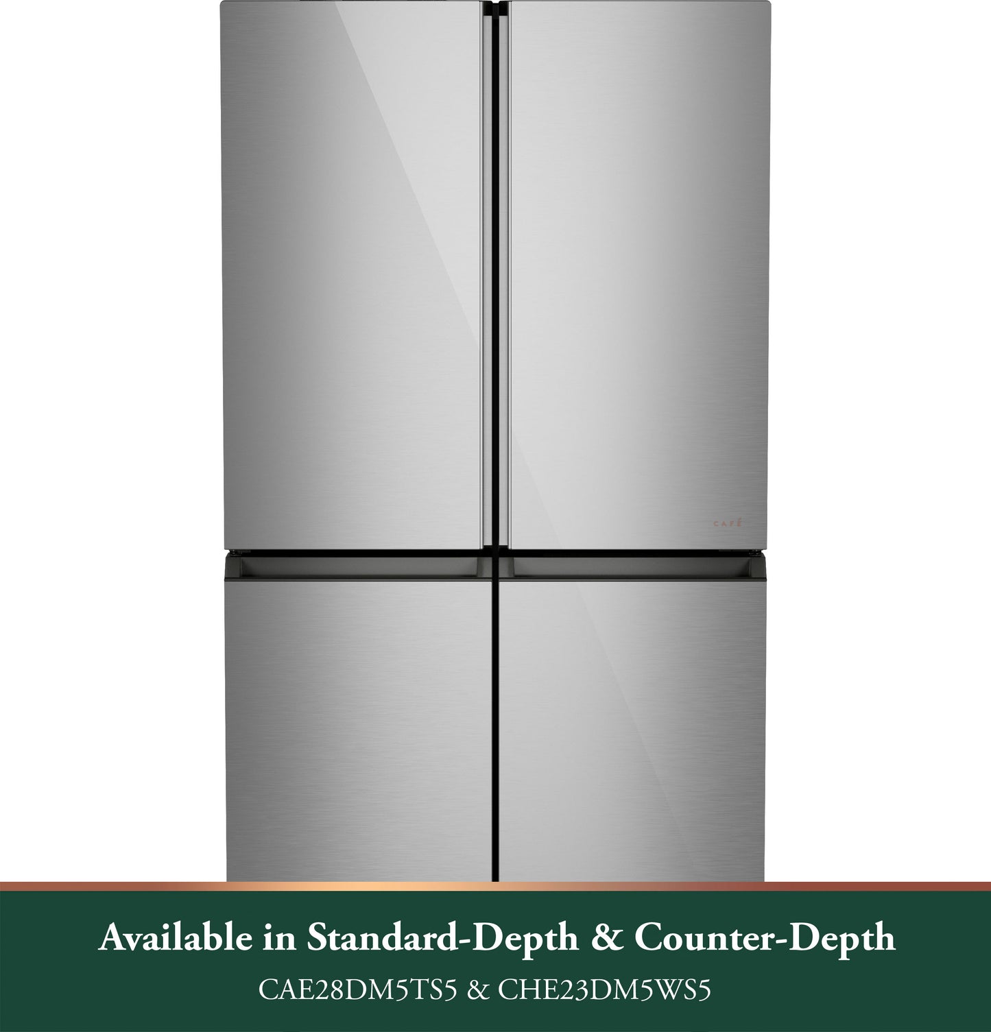 CAFÉ™ ENERGY STAR® 28.3 Cu. Ft. Smart Quad-Door Refrigerator in Platinum Glass with Dual-Dispense AutoFill Pitcher