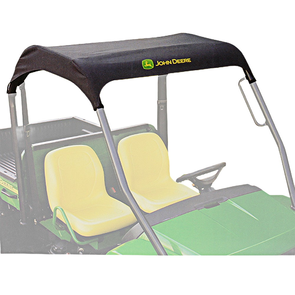 Black soft roof canopy for John Deere Gator with Operator Protection System in John Deere Parts & Accessories collection