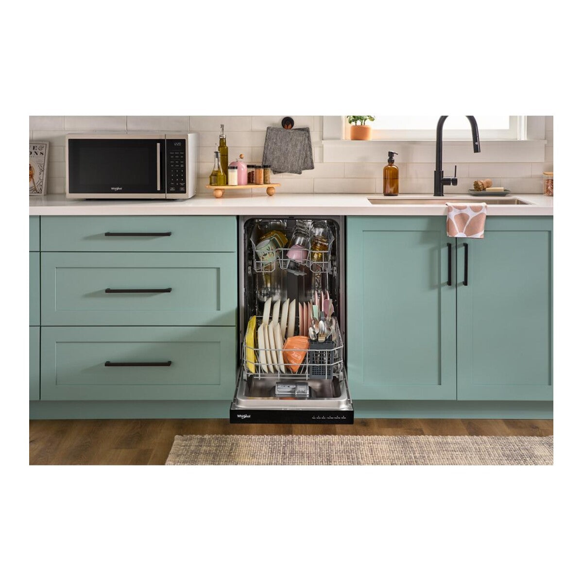 18" Stainless Steel Dishwasher with Half Load Cycle and Triple Spray Arms - 48 dBA