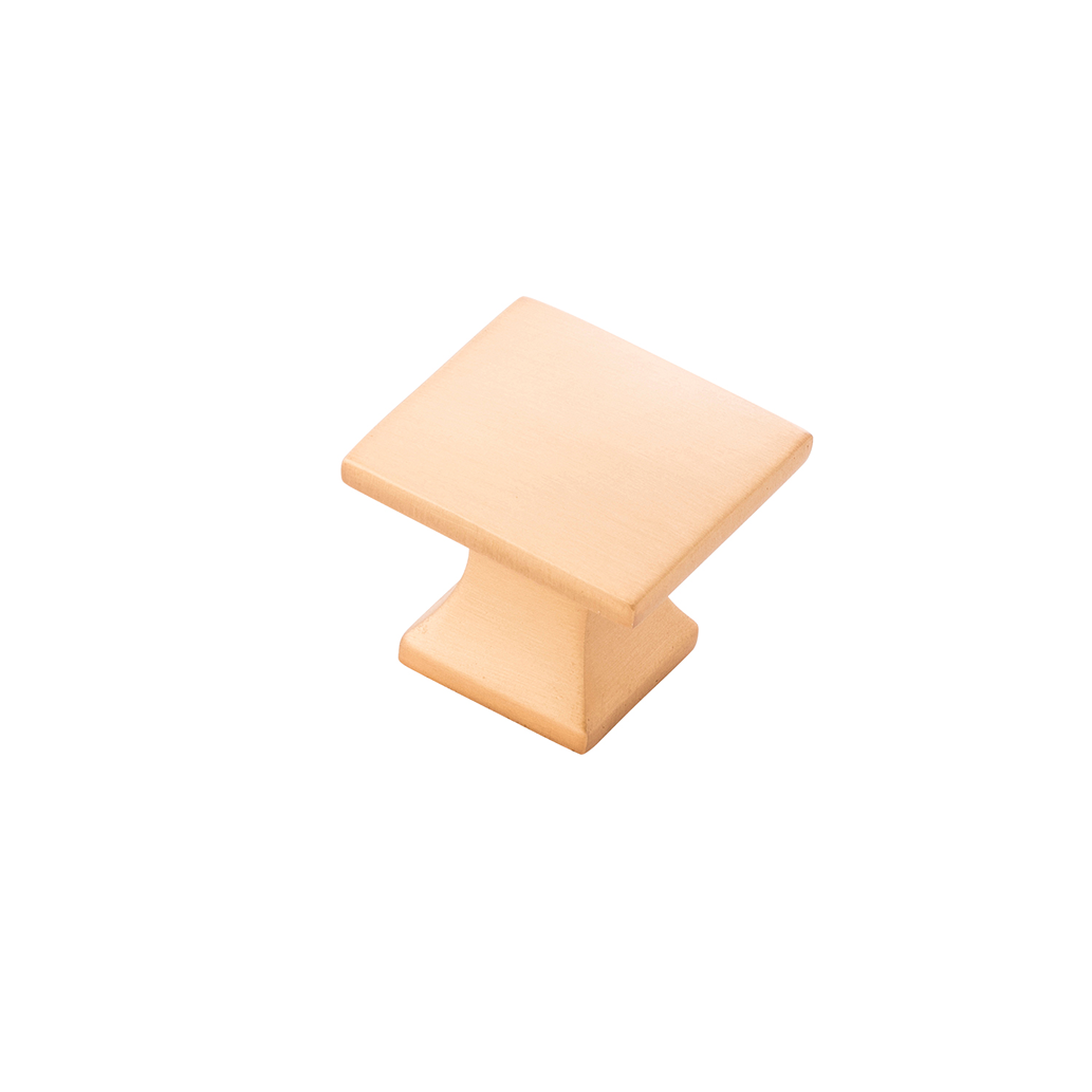 Brushed golden brass square cabinet knob in Hardware and Furniture Accessories for home improvement at Hartville Hardware