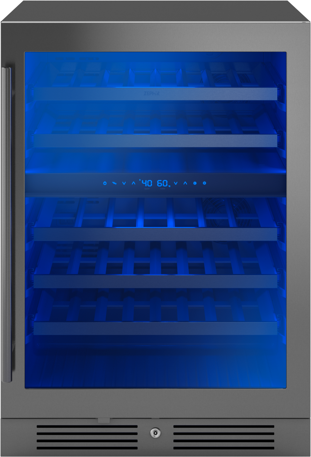 Presrv Wine Cooler, 24in UC, Blk SS+Gls,Rvs Dr, 2Z
