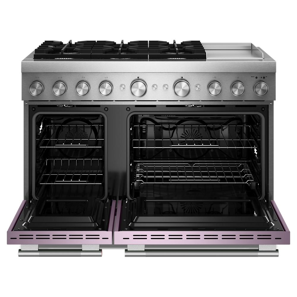 48-Inch 6 Burner Commercial-Style Dual Fuel Range with Griddle