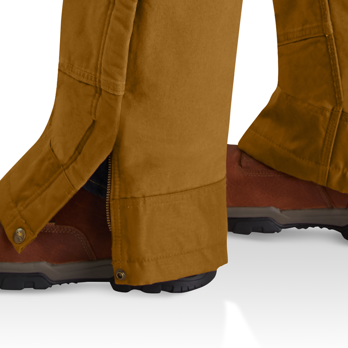 Carhartt Washed Duck Insulated Bib Overall - Carhartt Brown, Short Medium