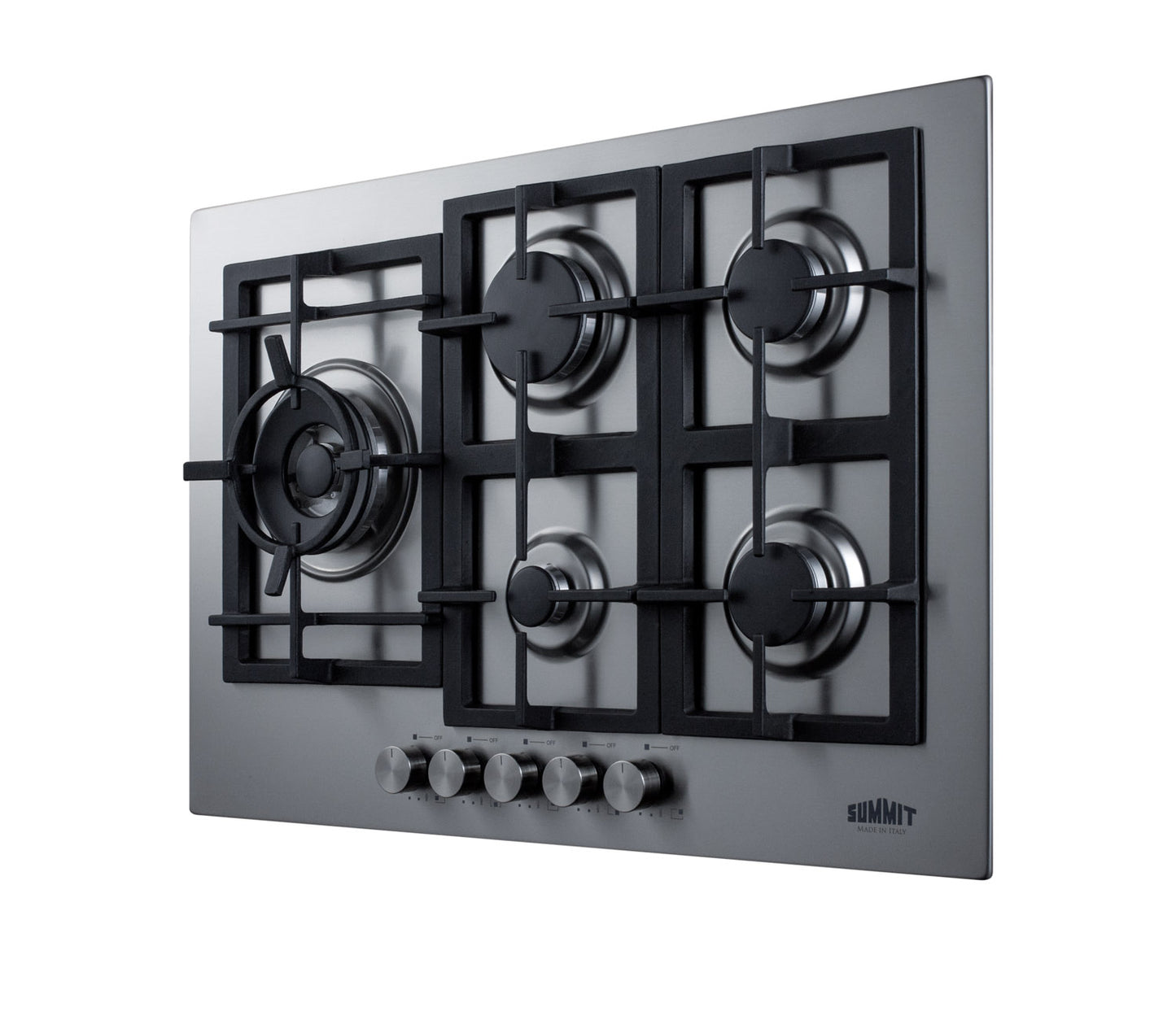 30" Wide 5-Burner Gas Cooktop In Stainless Steel