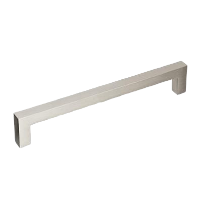 Satin nickel cabinet pull with a modern rectangular design for Hardware and Furniture Accessories under $50 collection