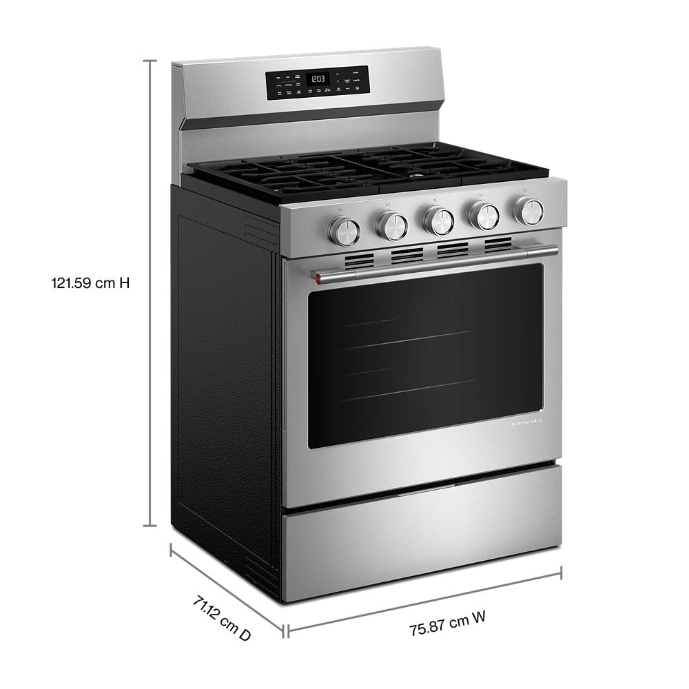 5.0 Cu. Ft. Smart Freestanding Gas Range with Convection Cooking Modes