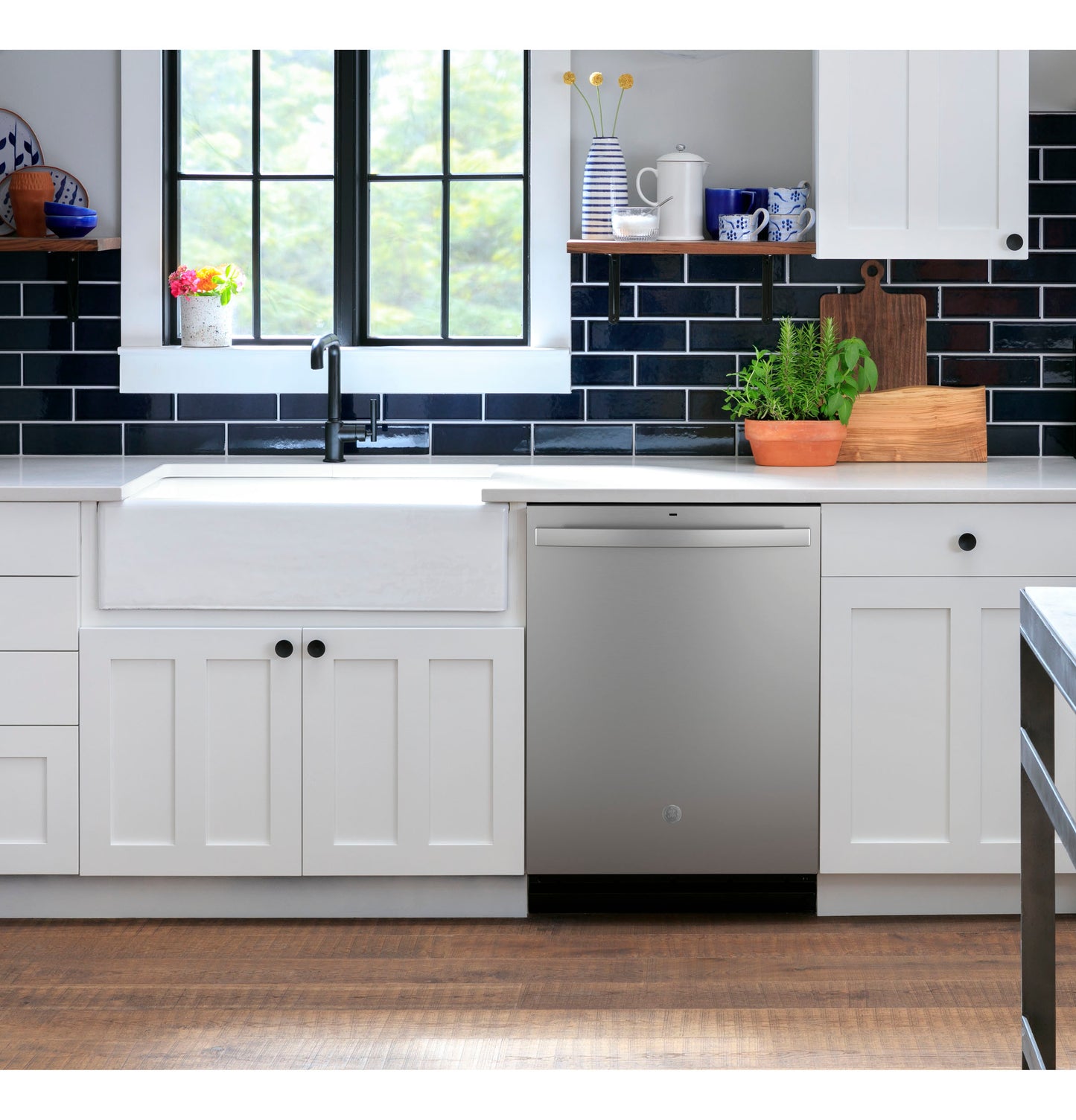 GE® ENERGY STAR® Top Control Hybrid Tub Dishwasher with Third Rack, Bottle Jets, Dry Boost & 50 dBA