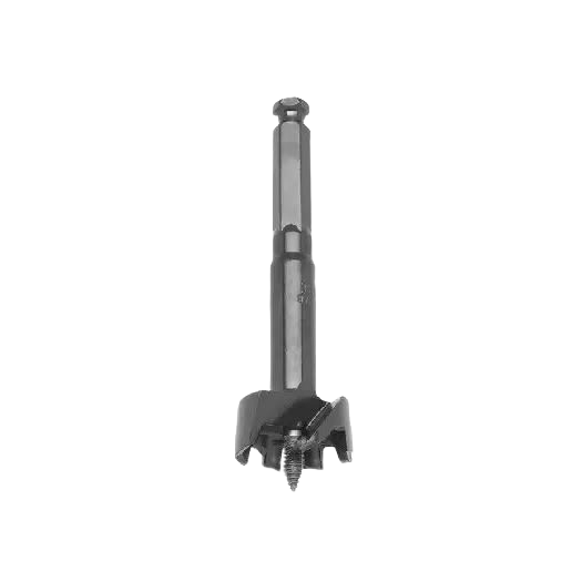 Metal self-feed drill bit with sharp cutting edges for woodwork in power tool accessories and home improvement supplies