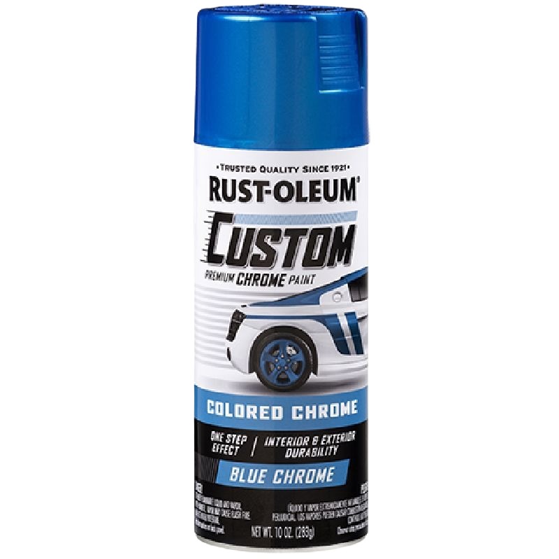 Blue chrome automotive spray paint can for home improvement and automotive paint projects under $50 collection