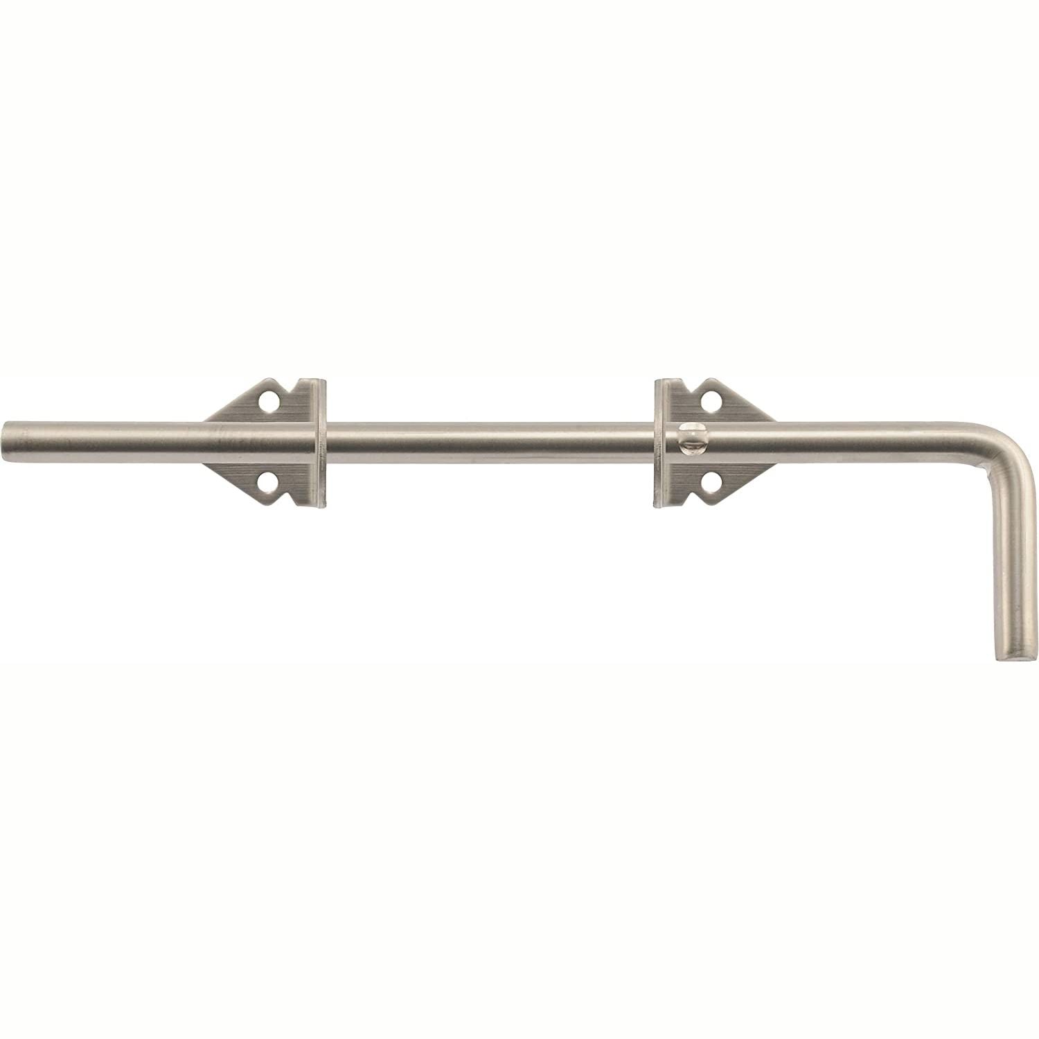 Stainless steel adjustable throw cane bolt for securing doors and gates in home improvement hardware collection under $50