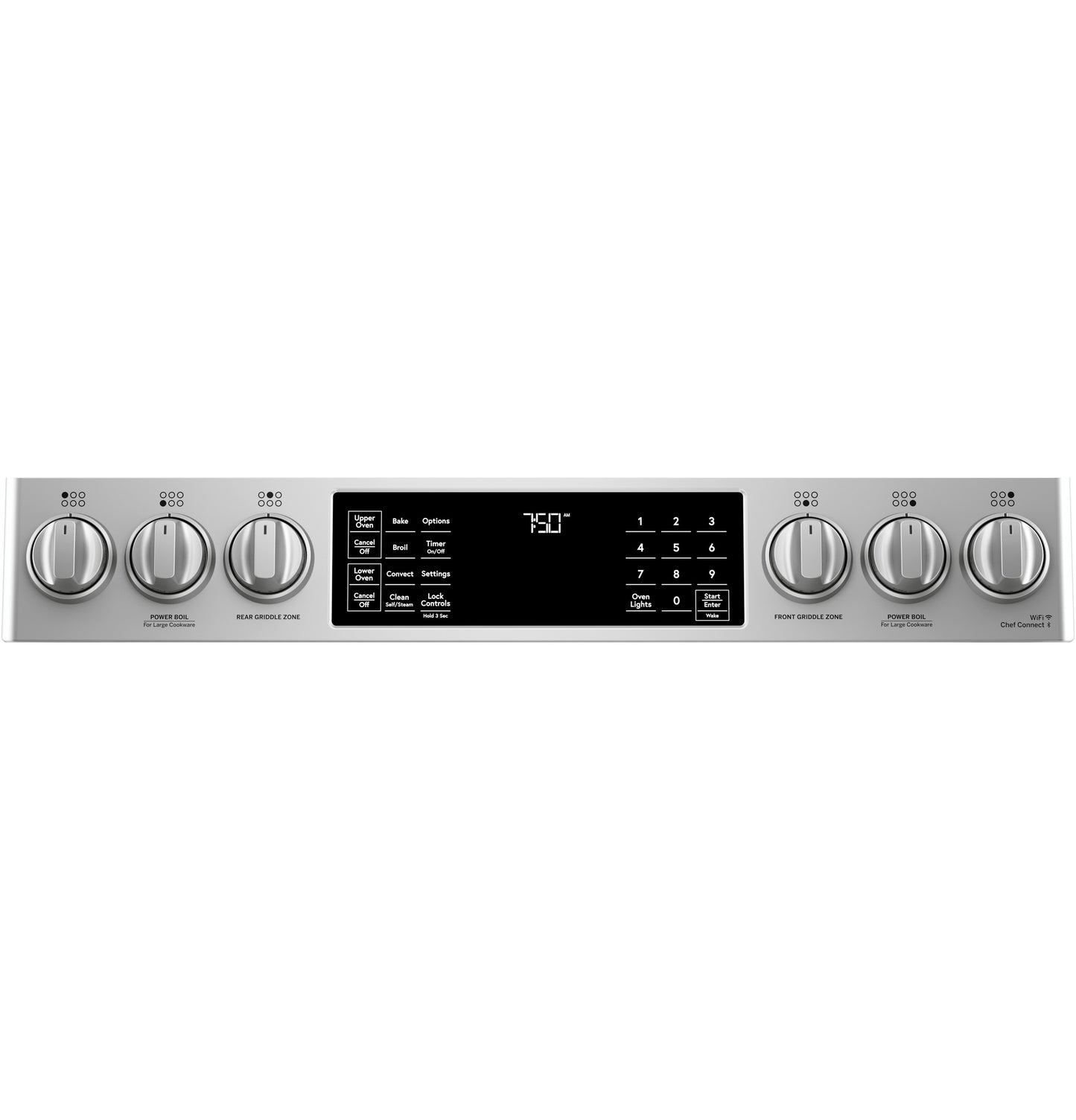 CAFÉ™ 30" Smart Slide-In, Front-Control, Gas Double-Oven Range with Convection