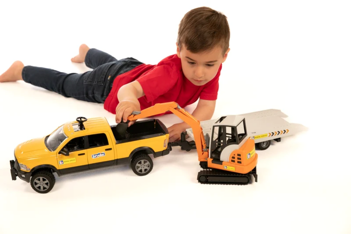 Bruder 02546 Ram Rental Service with Mini Excavator