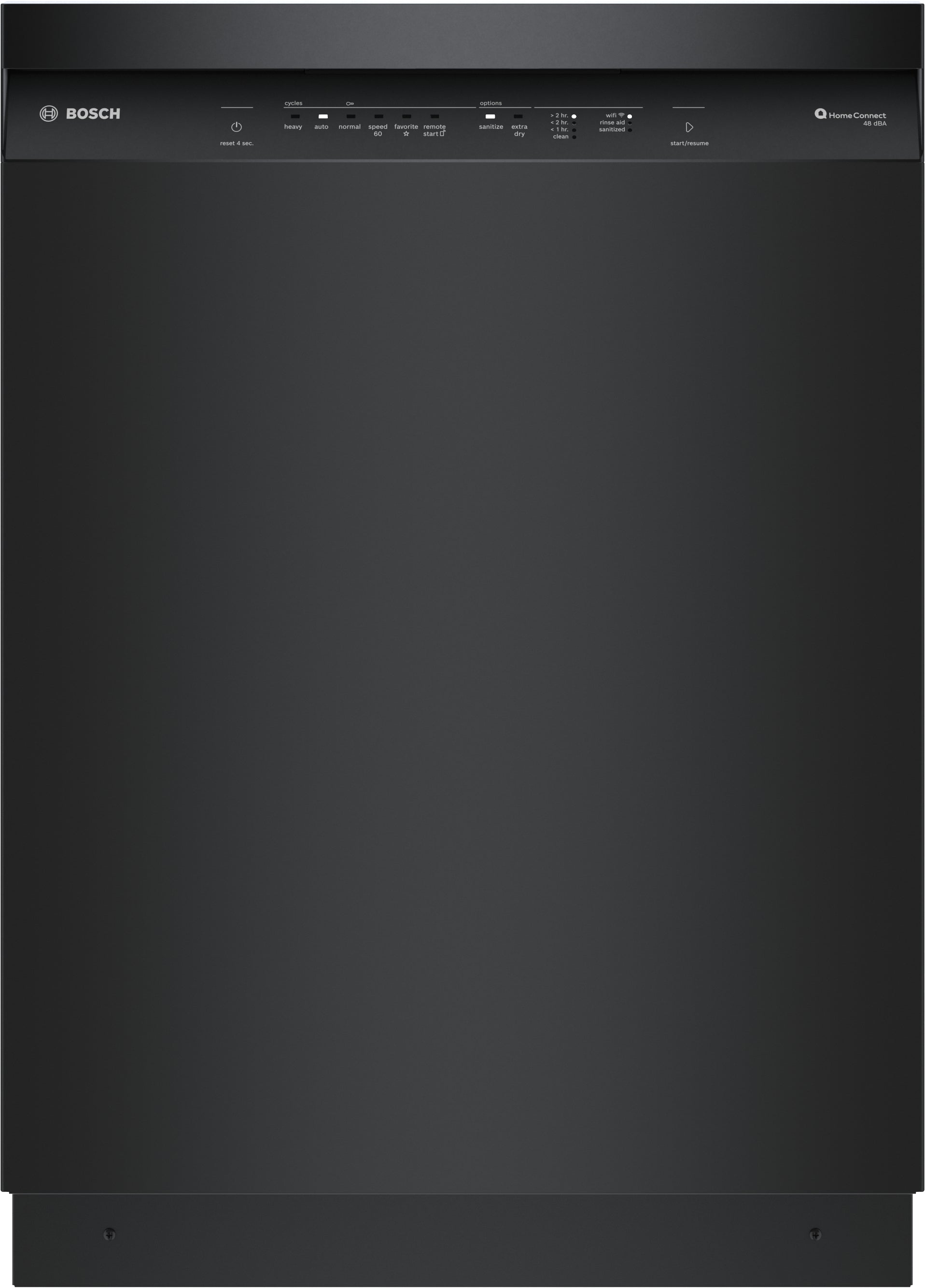 Black built-in 24-inch Bosch dishwasher with digital controls from dishwashers and kitchen appliances collection
