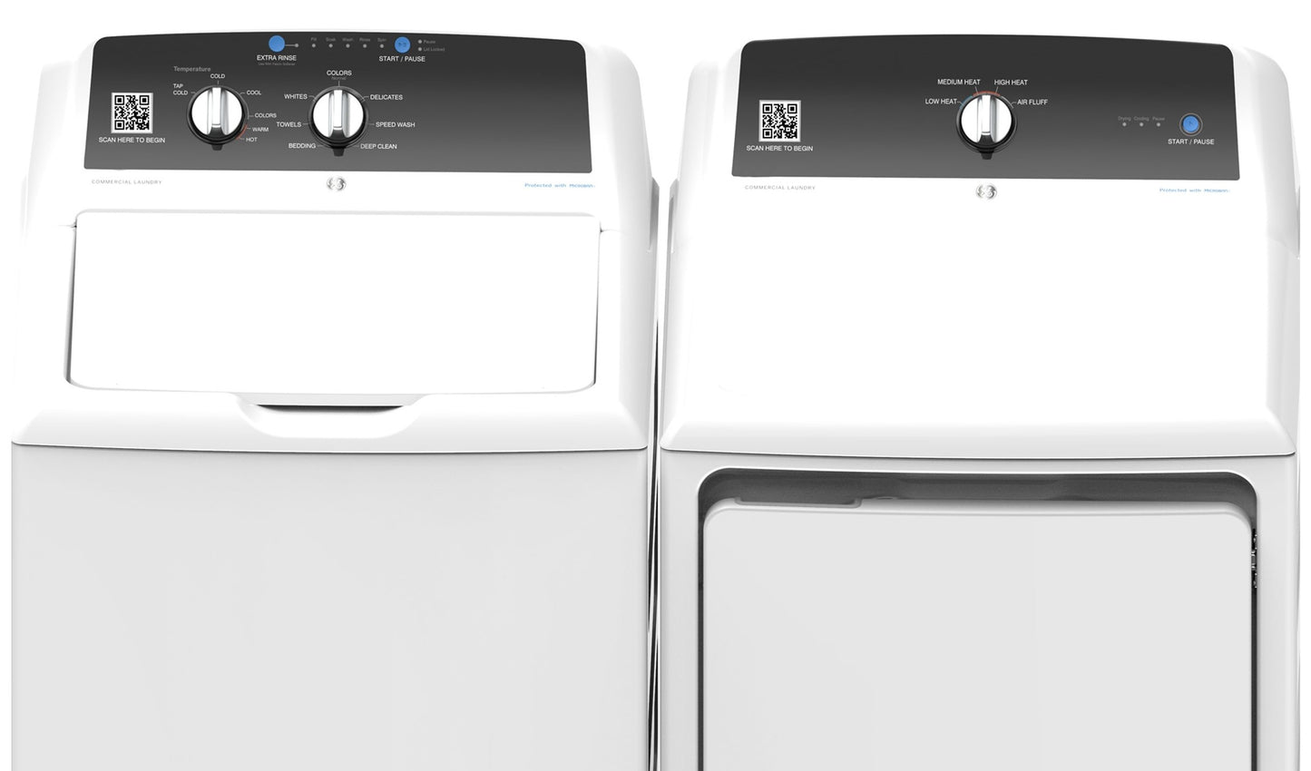 GE® 7.4 cu. ft. Capacity aluminized alloy drum Commercial Gas Dryer with Sensor Dry, Built-In App Payment System SITE WIFI REQUIRED