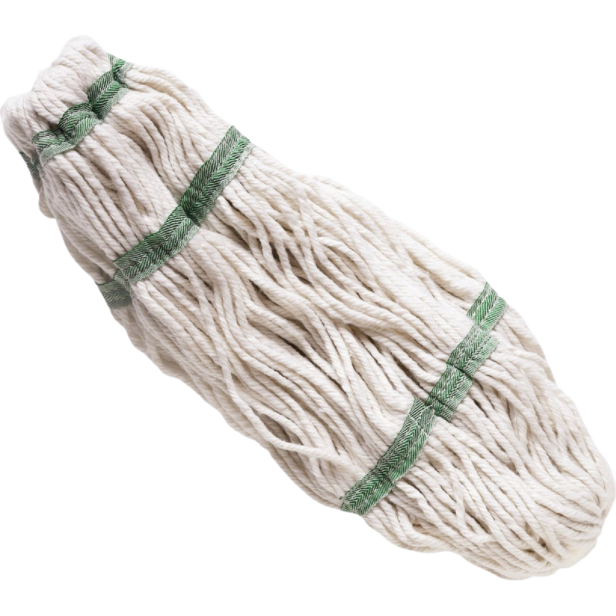 Cotton mop refill with green banding for Tornado mop, ideal for cleaning tools and mop buckets under $50