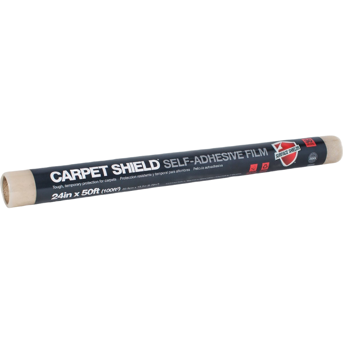 Clear self-adhesive protective film roll for temporary carpet coverage in flooring and home improvement collections under $50