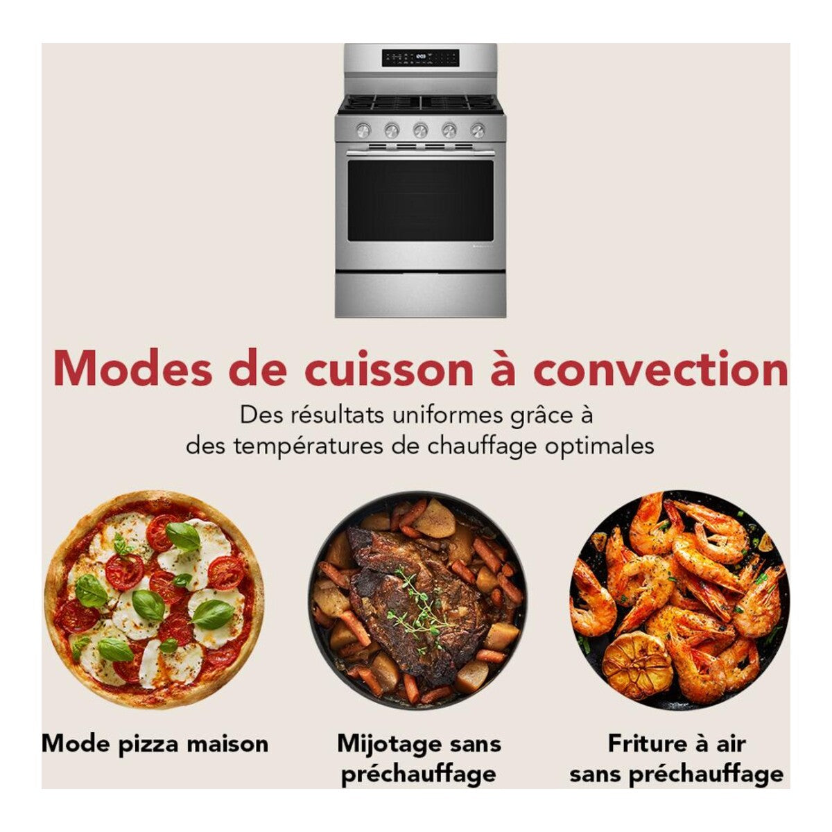 5.0 Cu. Ft. Smart Freestanding Gas Range with Convection Cooking Modes