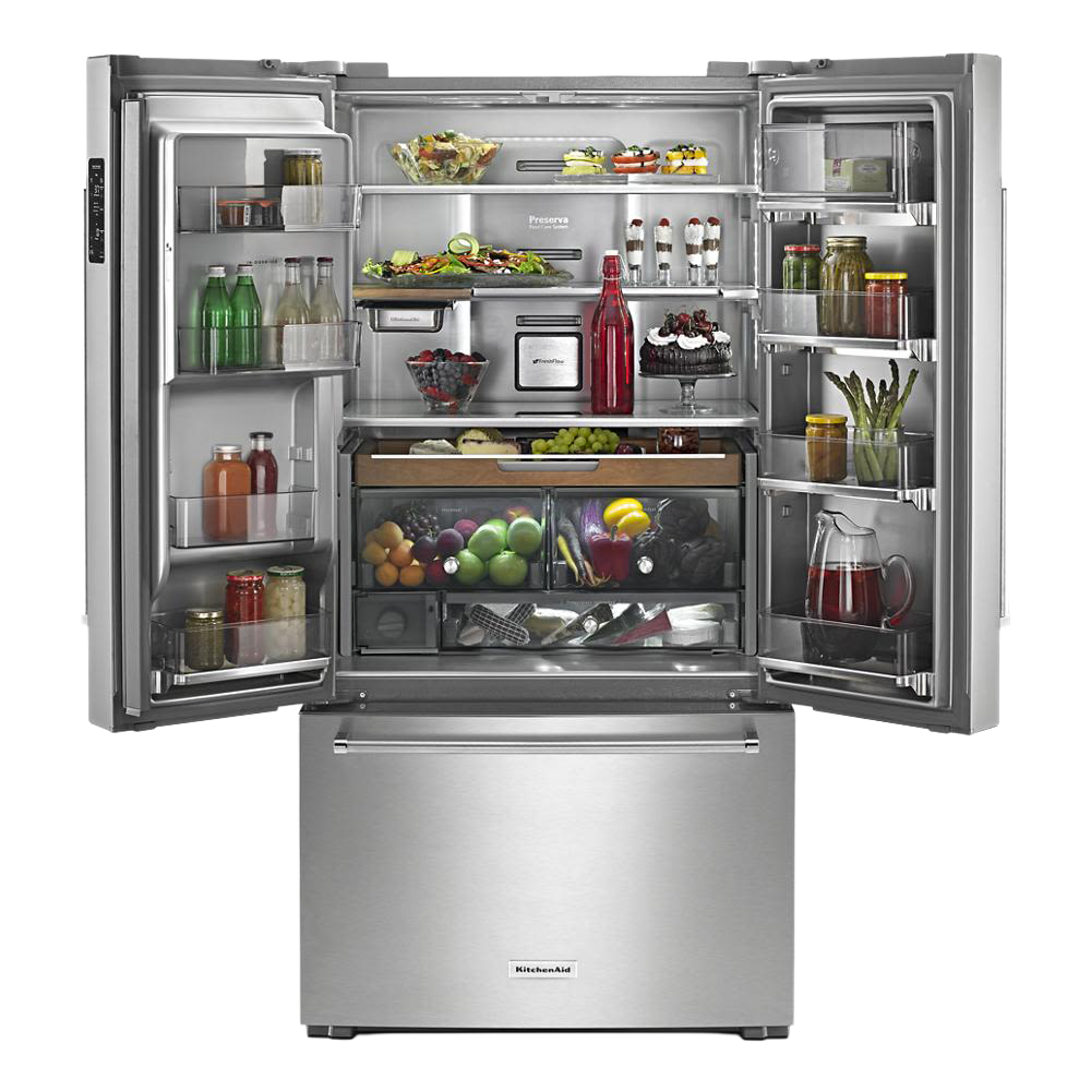 23.8 cu. ft. 36" Counter-Depth French Door Platinum Interior Refrigerator with PrintShield™ Finish
