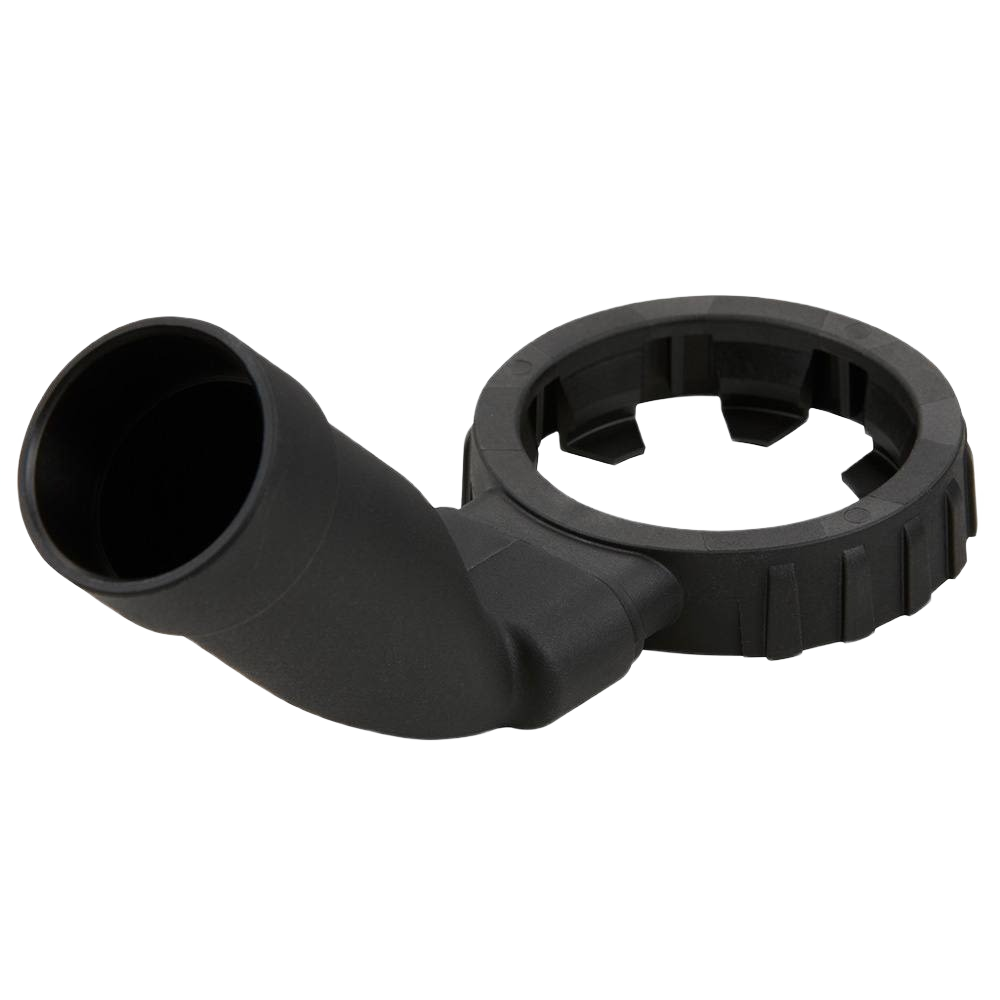 Black plastic dust extractor attachment for oscillating multi-tools in woodworking and power tool accessories collection under $50
