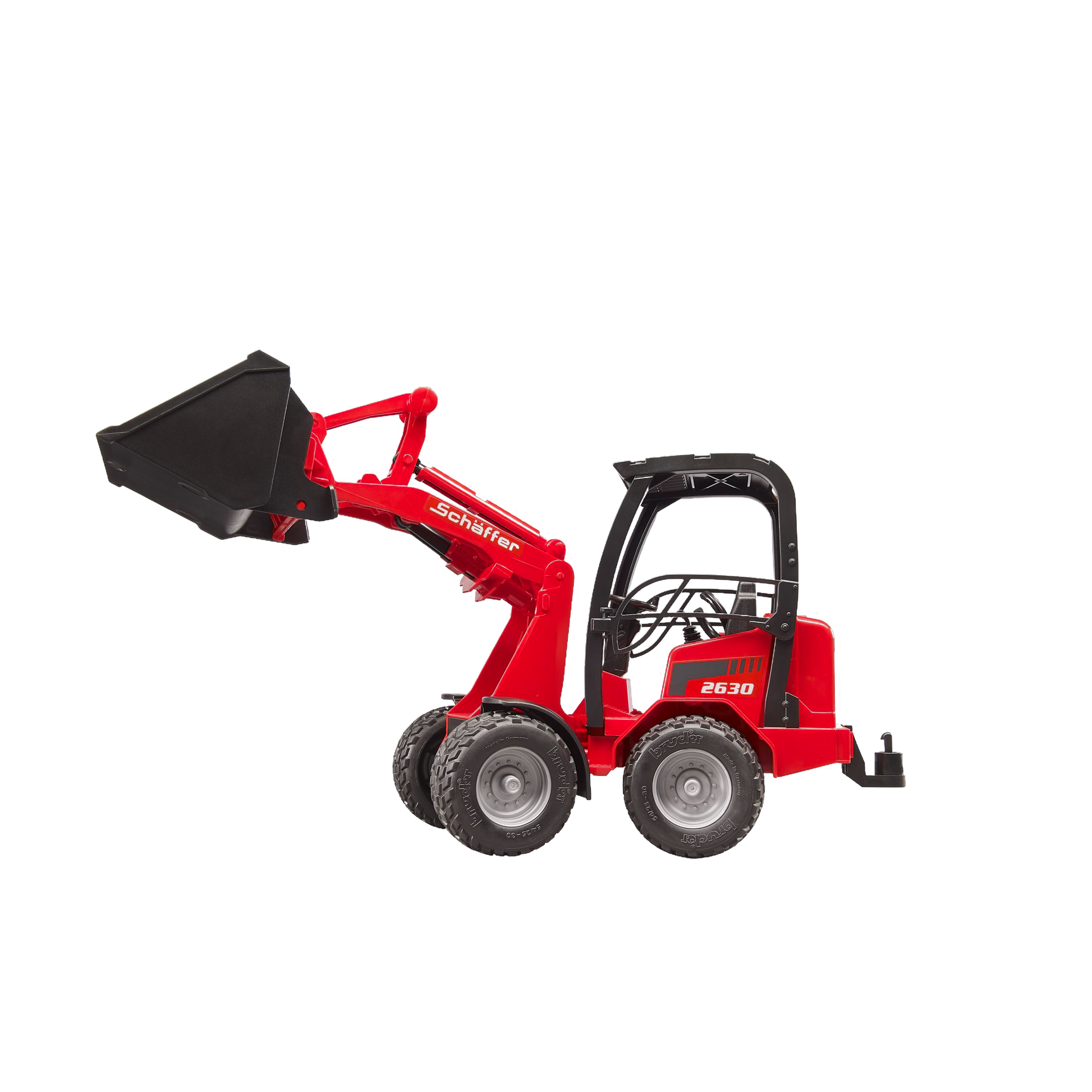 Red Bruder Schaeffer compact loader toy with articulated arm in Vehicles & Remote Controlled Toys and Bruder Toys collections
