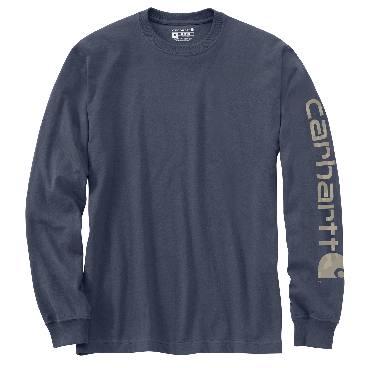 Carhartt Men's Loose Fit Heavyweight Logo Sleeve Graphic Long Sleeve T-Shirt