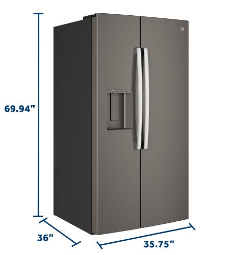GE® 27.9 Cu. Ft. Side-By-Side Refrigerator with Extra Tall Dispenser and In-Door Icemaker