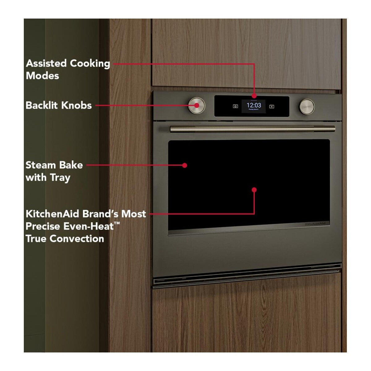30-inch Smart Electric Single Wall Oven with Assisted Cooking Modes - Black Ore
