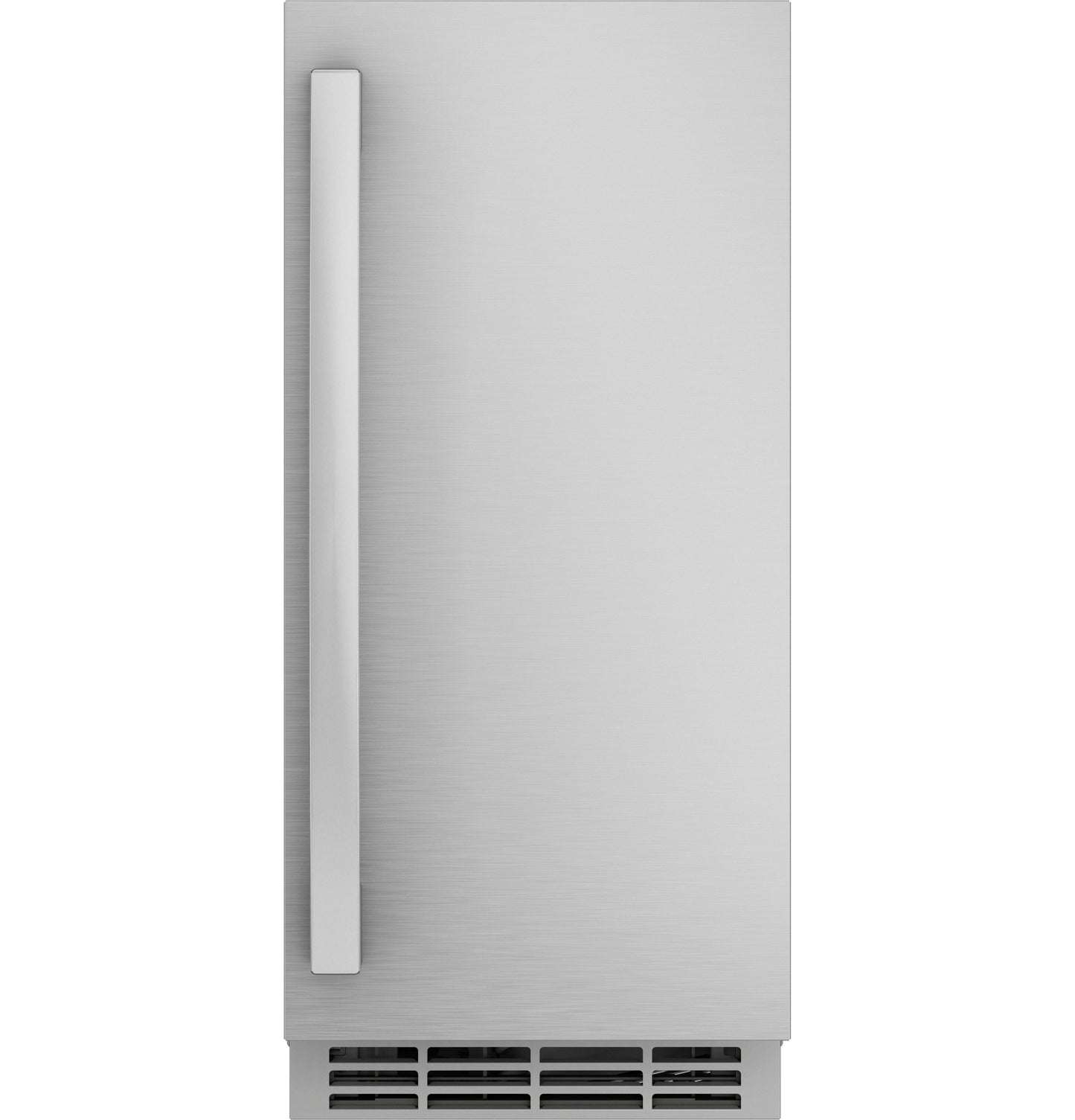 Stainless steel ice maker door panel with handle designed for freezers and ice makers in kitchen appliances collection