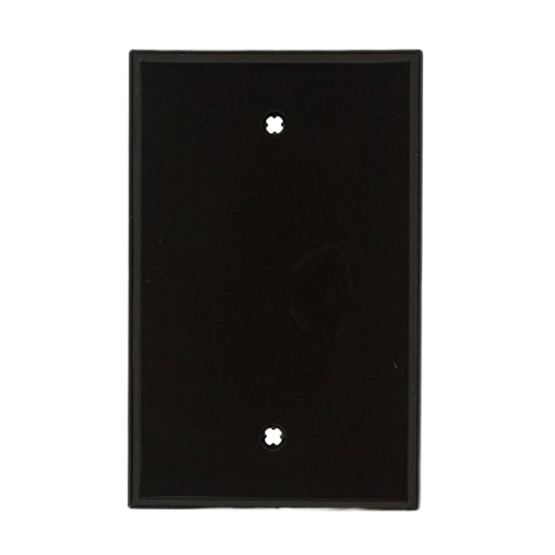 Black 1 gang midway size blank wallplate for electrical box mounting in home improvement and tools collections