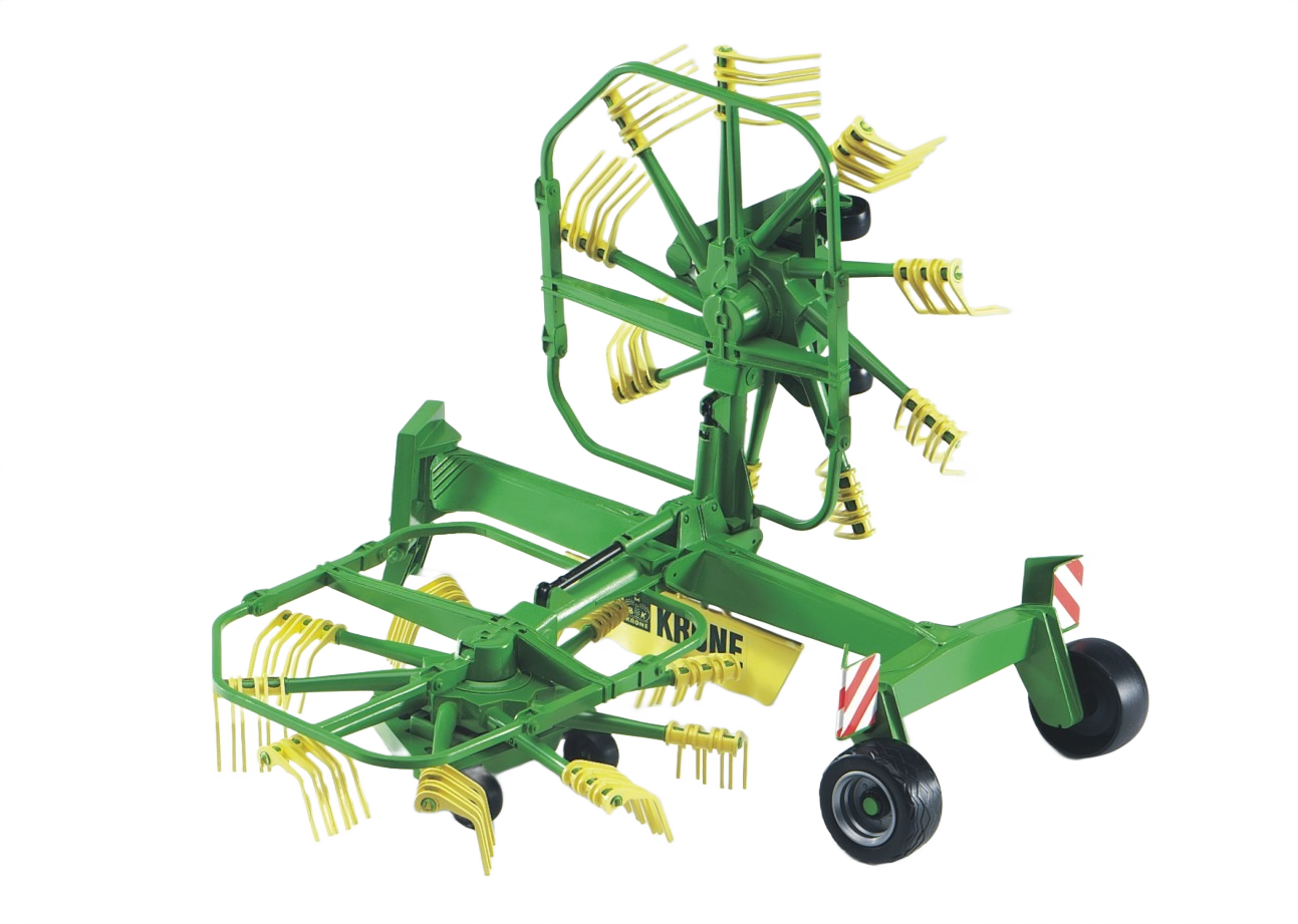 Green dual rotary swath windrower model with foldable cantilever arms for Vehicles & Remote Controlled Toys collection