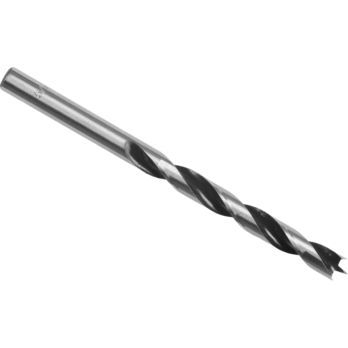Steel brad point drill bit with precision ground tip for accurate hole starting in home improvement tools collection