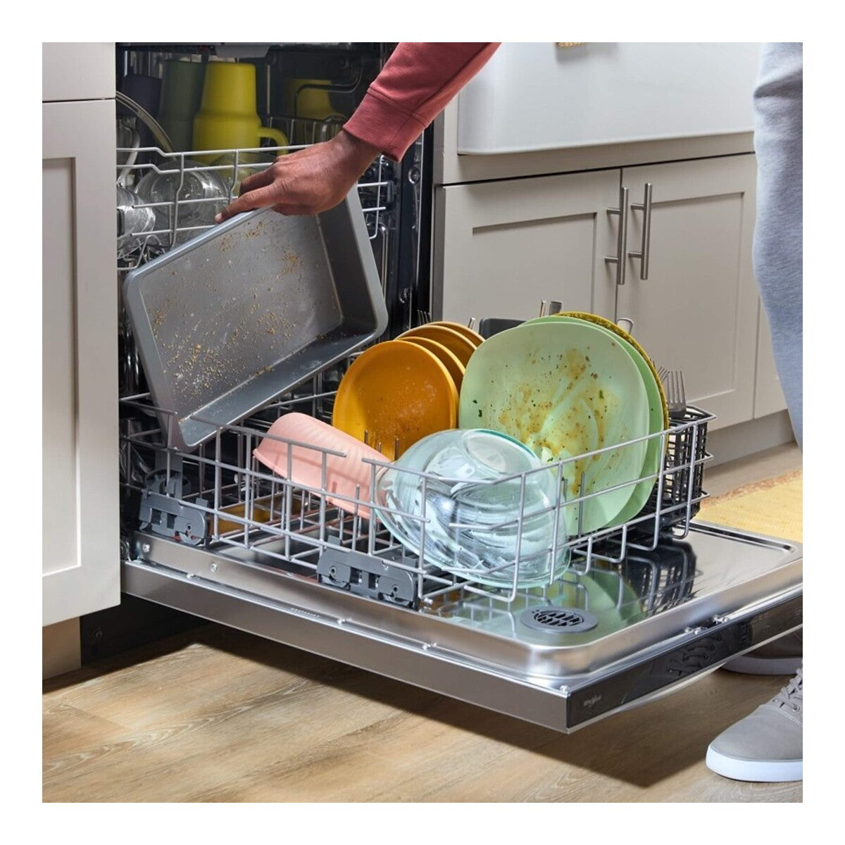 24" Stainless Steel Dishwasher with Spin&Load Rack and AI Intelligent Wash - 50 dBA