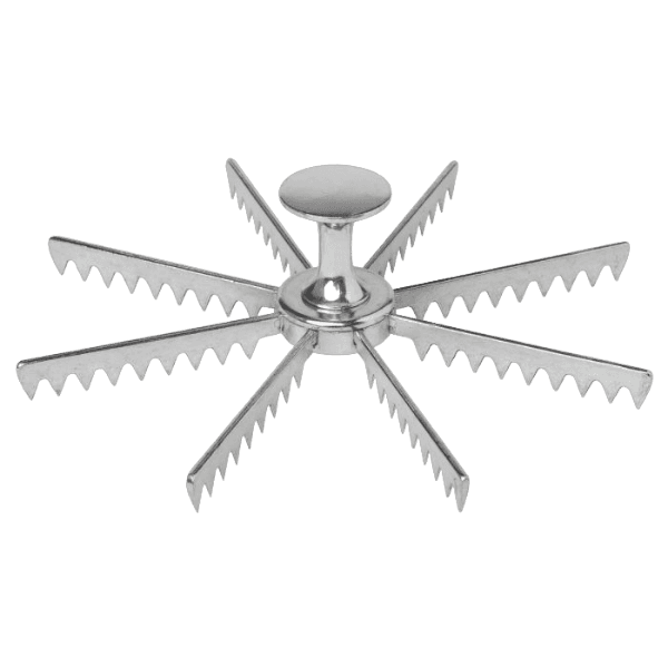 Stainless steel pie marker with multiple sawtooth blades for evenly cutting and shaping pie crust edges