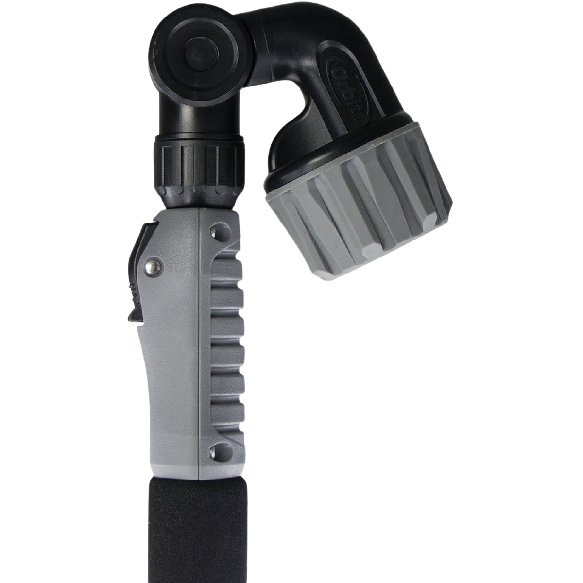 Black and gray telescoping gutter cleaning wand with adjustable nozzle for lawn and garden watering and irrigation tools collection