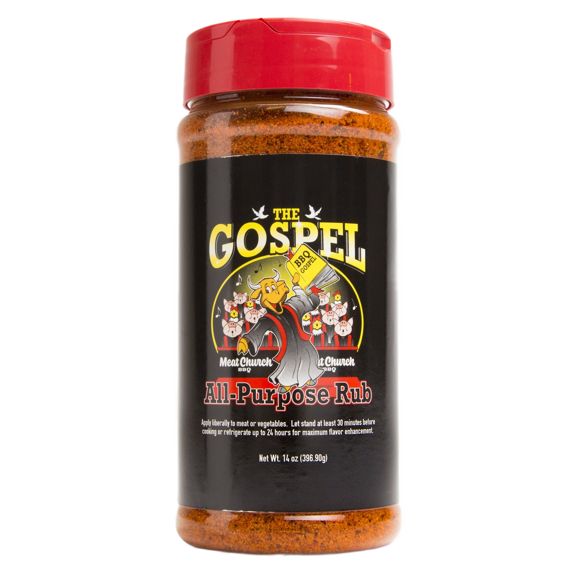 Bottle of gluten free all-purpose BBQ rub with red cap for grilling and outdoor living collections under $50