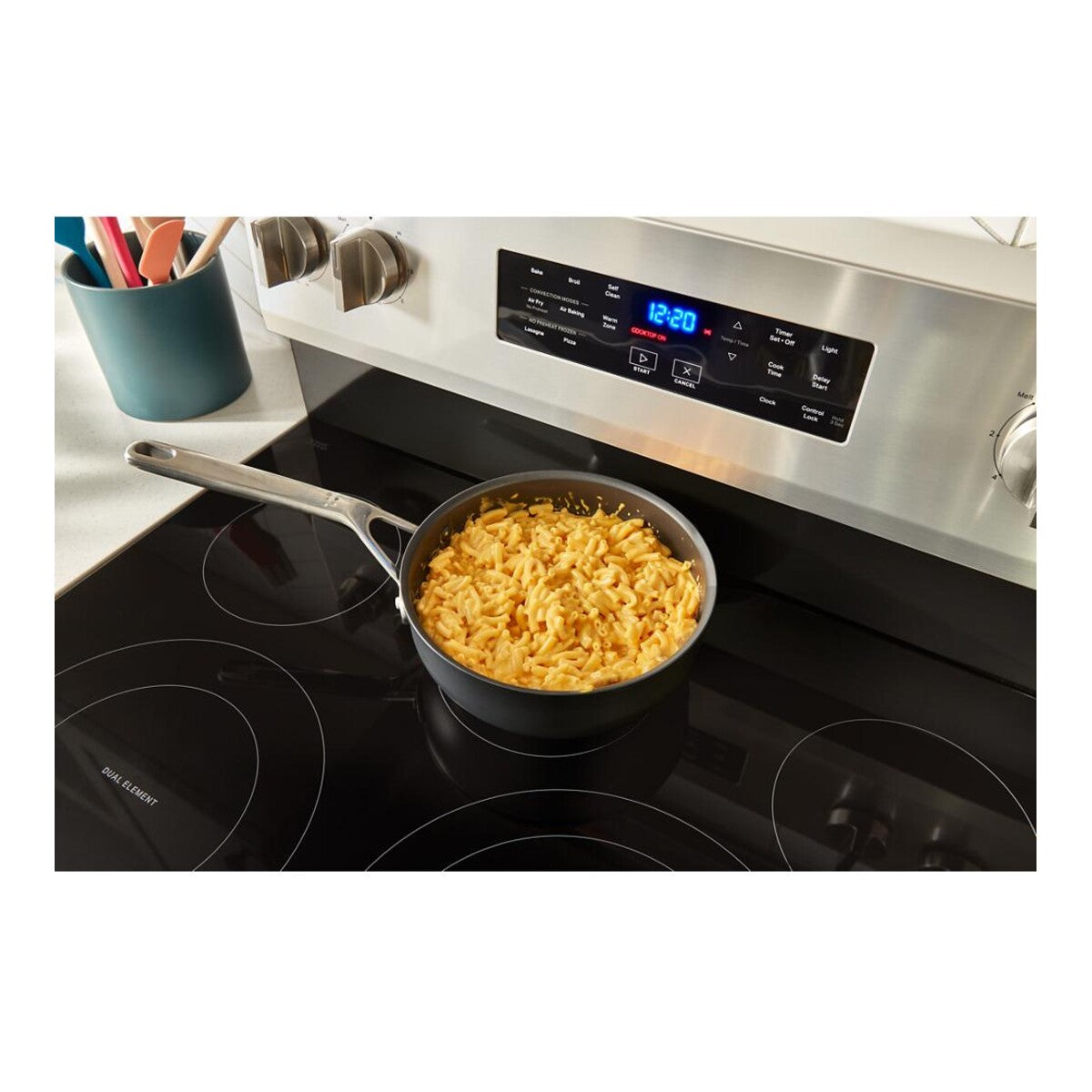 30-inch Energy Star Electric Range with Air Cooking Technology, No Preheat Air Fry and Air Baking and Self Clean