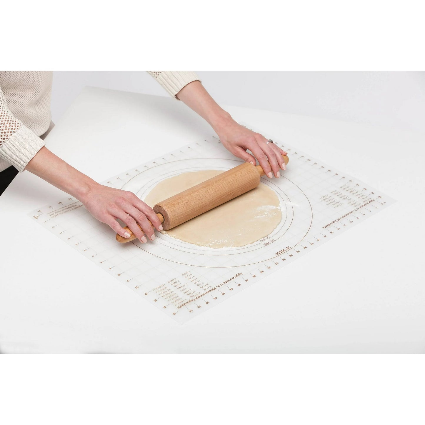 Transparent non-slip baking mat with circular size guides and ruler edges in kitchenware and bakeware tools under $50