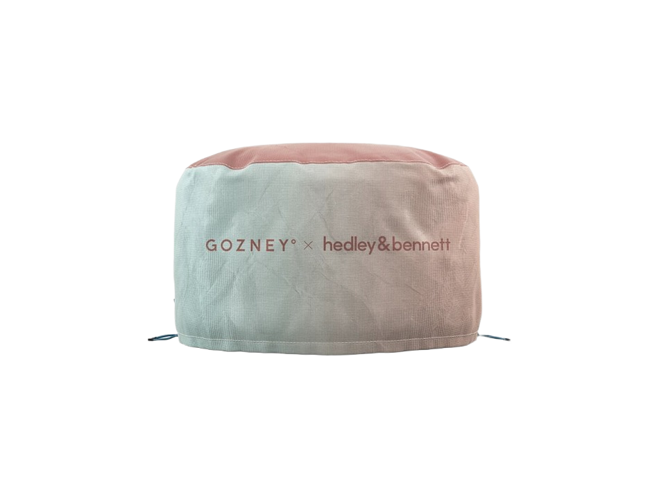 Protective beige and pink limited edition cover for outdoor pizza ovens in grill accessories and outdoor living collections