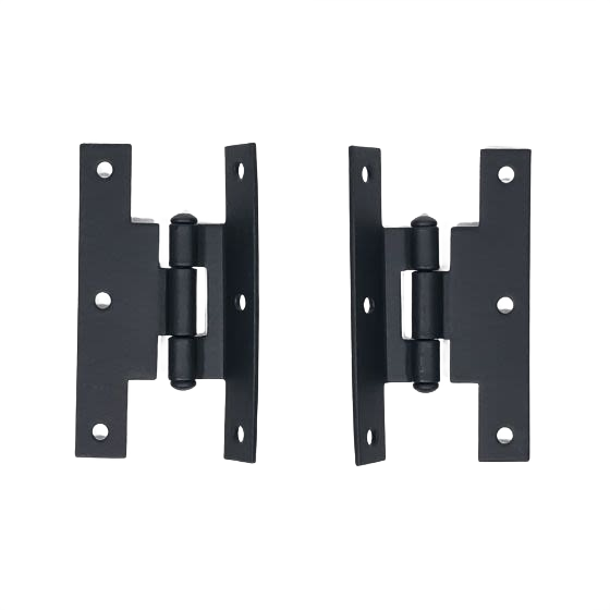 Pair of smooth black offset cabinet H hinges, 3-inch, for hardware and home improvement projects under $50 collection