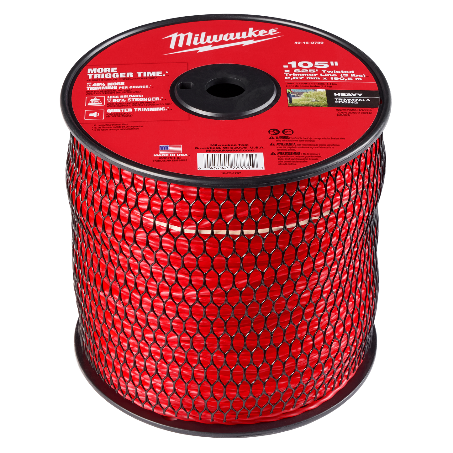 Milwaukee .105" x 625’ (3 lbs.) Twisted Trimmer Line