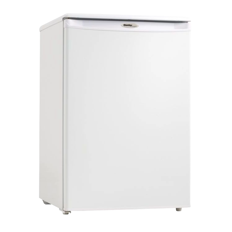 Compact white upright freezer with manual defrost and mechanical thermostat from freezers and kitchen appliances collection