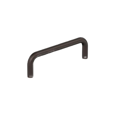 Oil-rubbed bronze wire pull with 3-3/4 inch center spacing for cabinet and furniture hardware collections